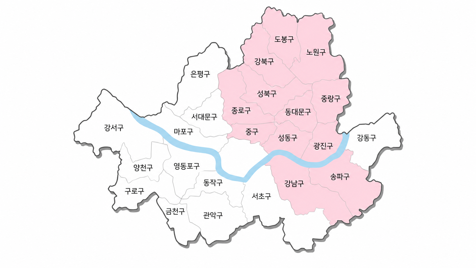 서울 구 지도